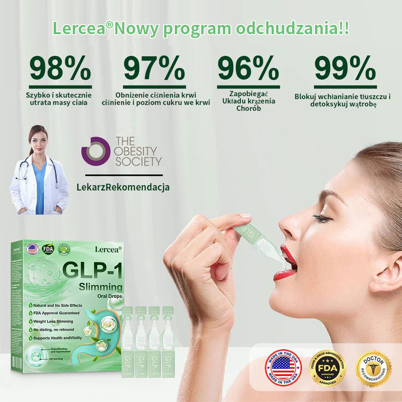 🏆Widoczne rezultaty w 7 dni 🏆 | Lercea® GLP-1 Doustny Roztwór Odchudzający – 🌈 Otyłość, Choroby Sercowo-Naczyniowe, Cukrzyca, Bezdech Senny, Problemy ze Stawami i nie tylko