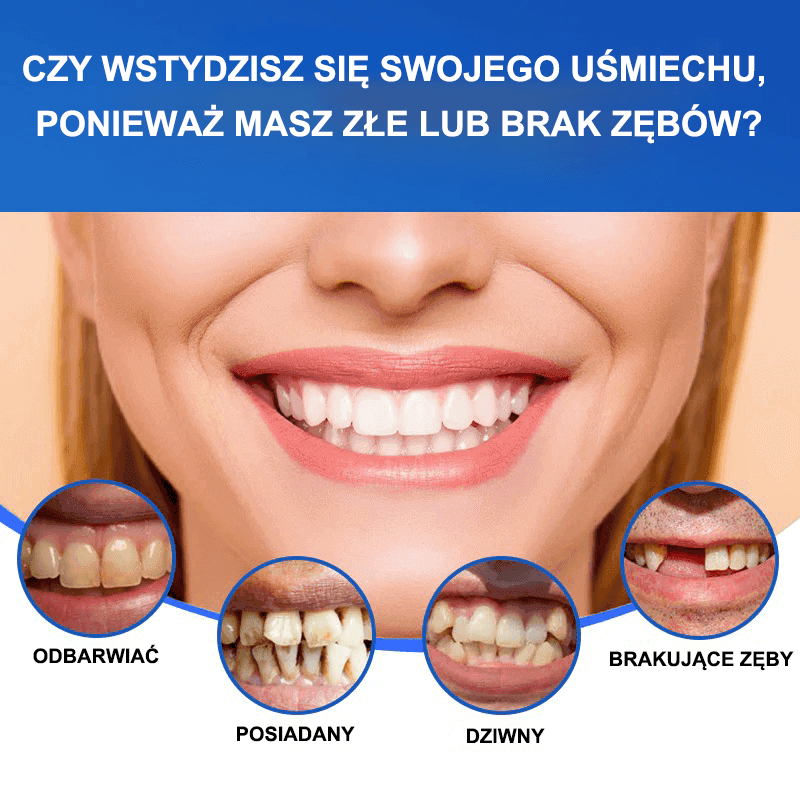 (Przystępne cenowo piękno🧏‍♀️🧏‍♂️)--NCzy kiedykolwiek wstydziłeś się swojego uśmiechu lub krzywych zębów?NESLEMY™ -- Zaawansowany, w pełni spersonalizowany zestaw protez🦷